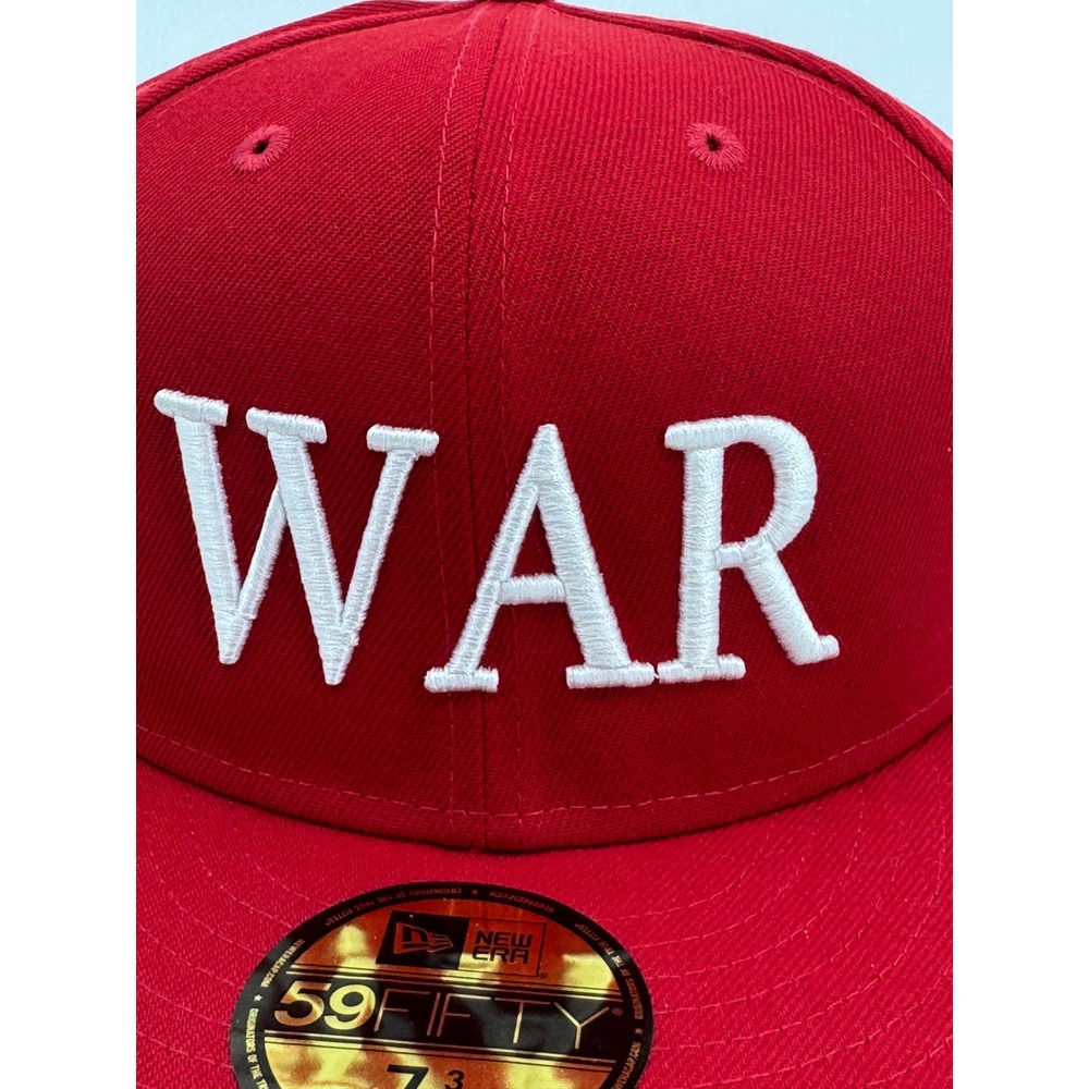 New Era 59FIFTY War Fitted Hat Red White Size 7 3/4 Cap 61.5cm - Picture 2 of 9